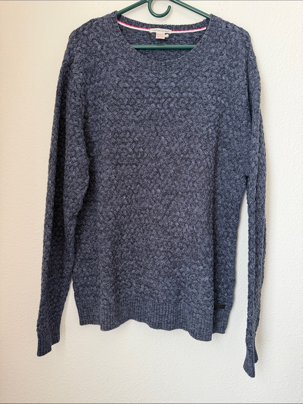 Carbon 2 Cobalt Heavy Knit Crewneck Sweater